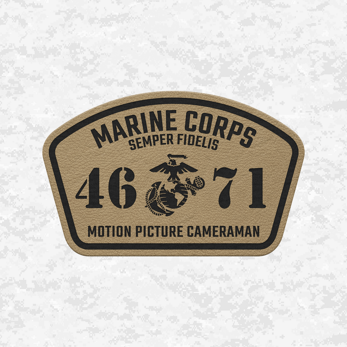 MOS 4671 Motion Picture Cameraman | Leather Patch | Velcro Backed