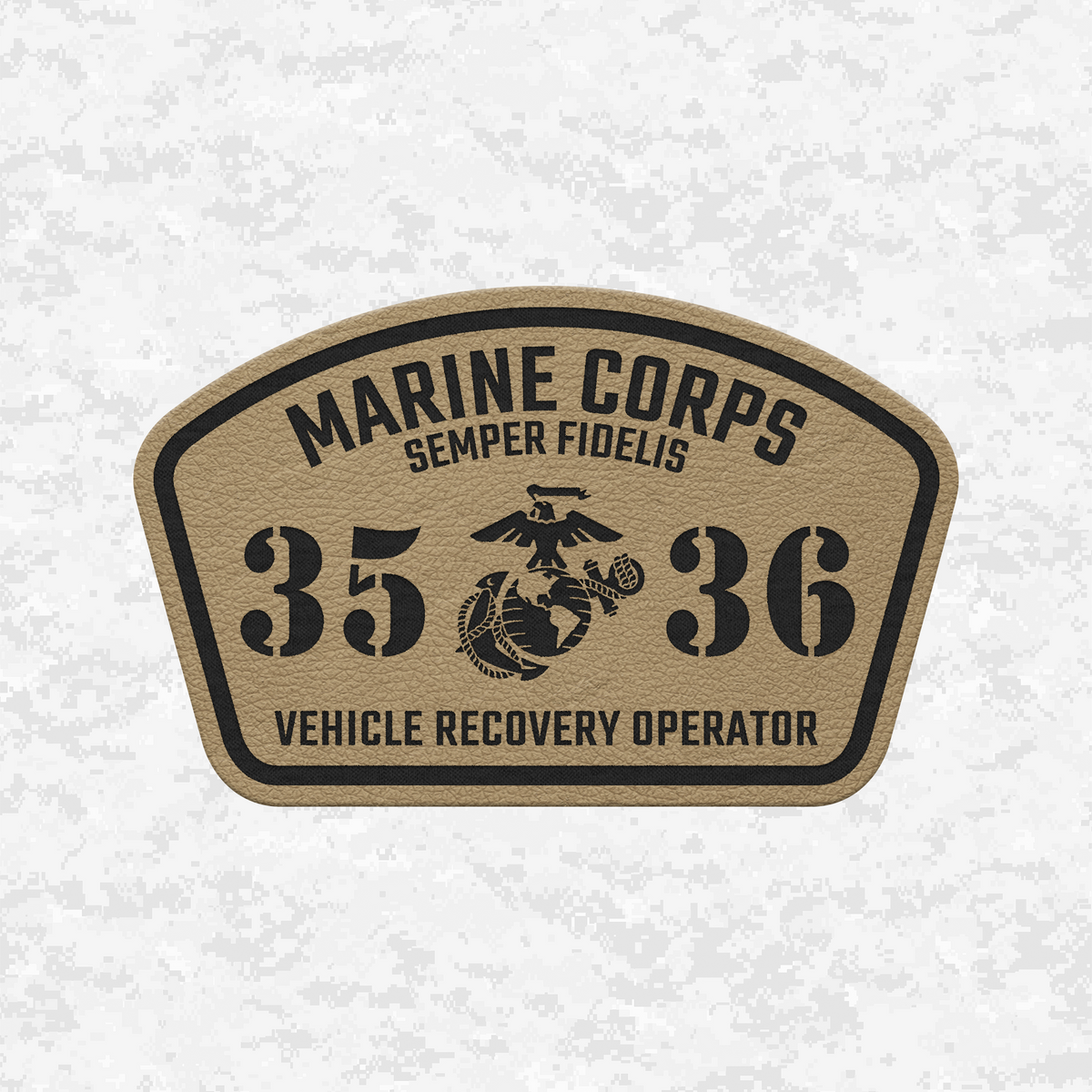 MOS 3536 Vehicle Recovery Operator | Leather Patch | Velcro Backed
