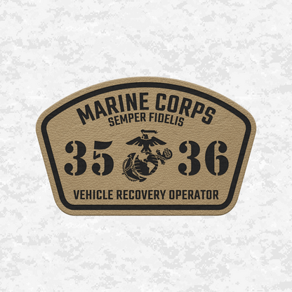 MOS 3536 Vehicle Recovery Operator | Leather Patch | Velcro Backed