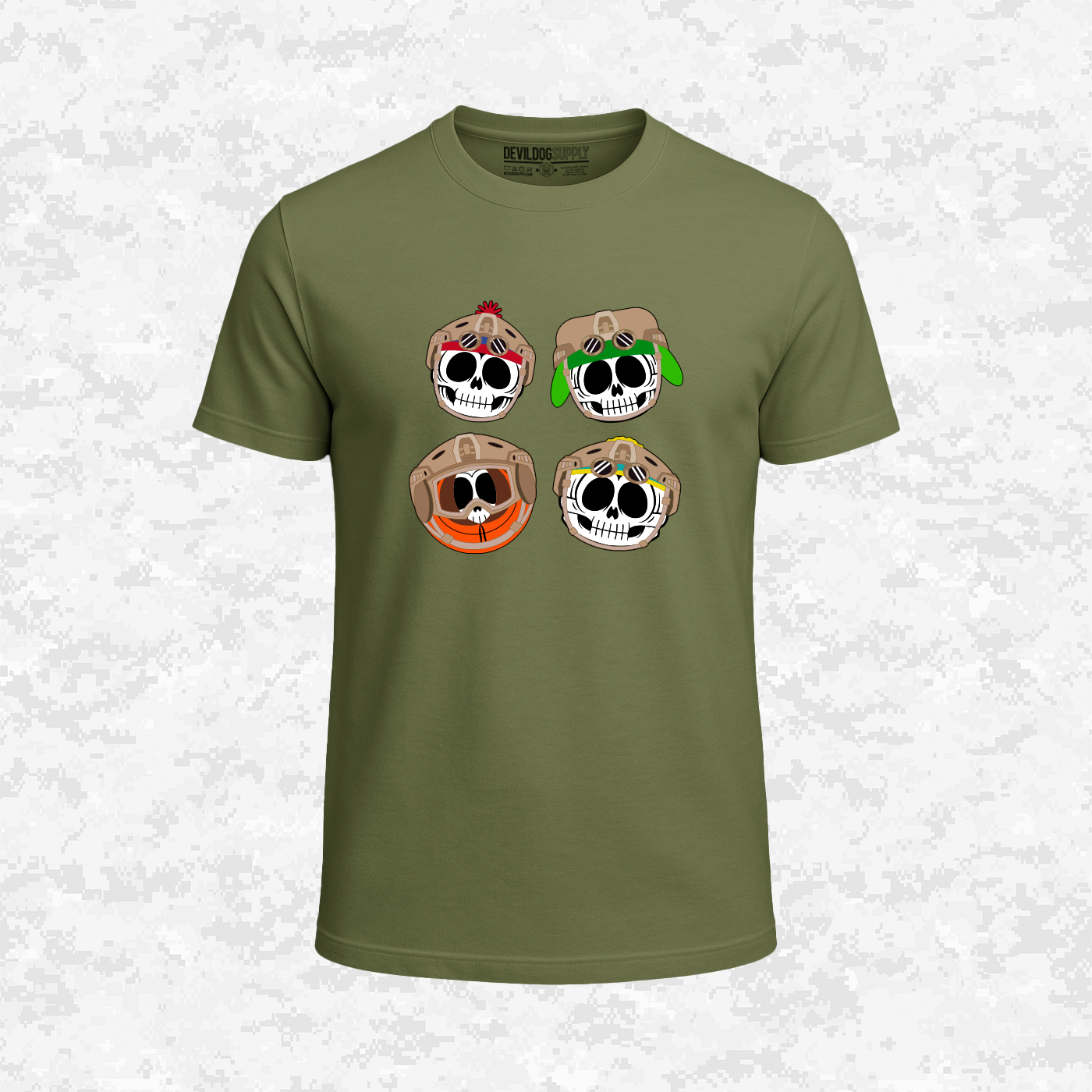 Mountain Town Squad Skulls | Military Parody | T-shirt