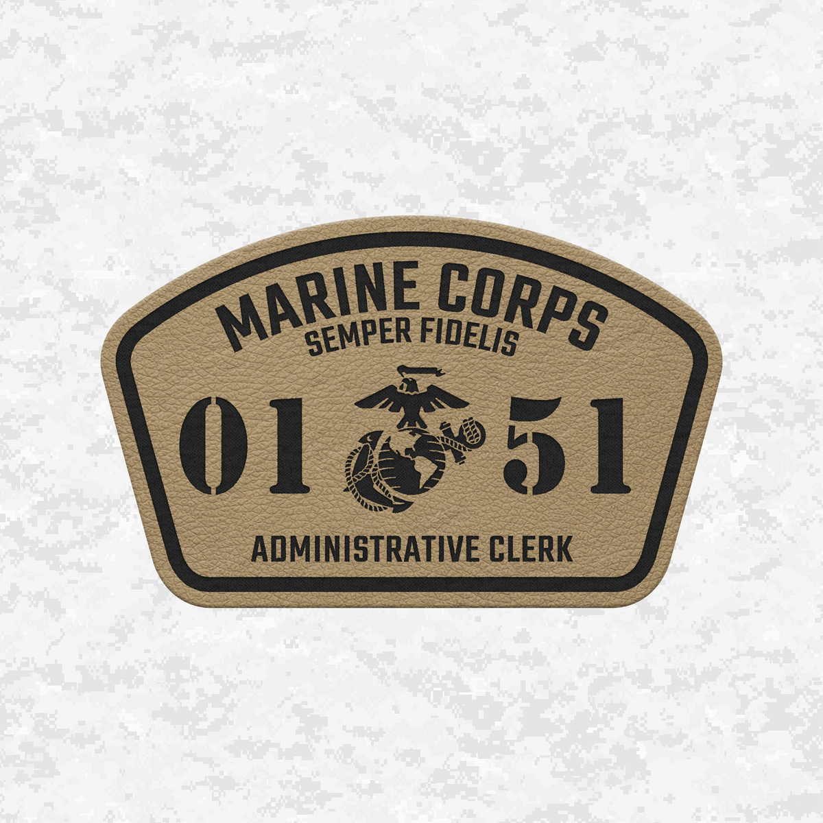 MOS 0151 Administrative Clerk | Leather Patch | Velcro Backed