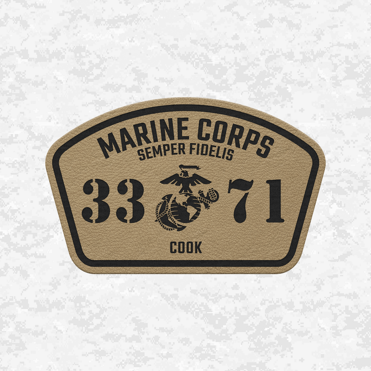 MOS 3371 Cook | Leather Patch | Velcro Backed