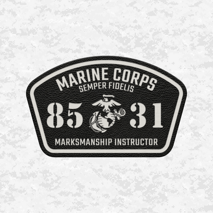 MOS 8531 Marksmanship Instructor | Leather Patch | Velcro Backed