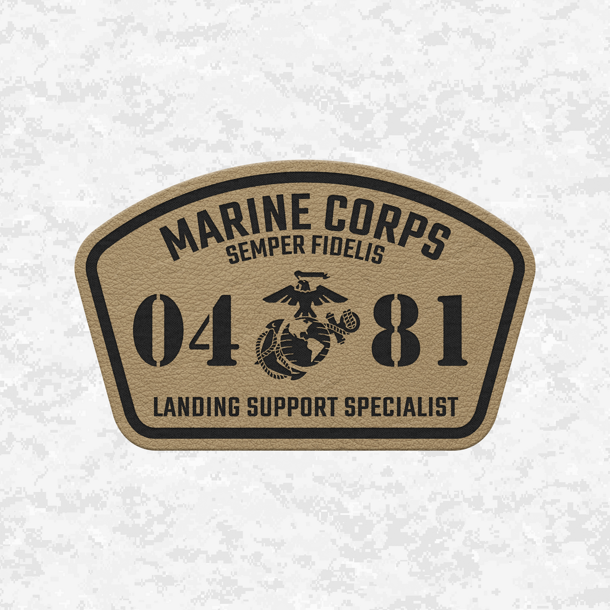 MOS 0481 Landing Support Specialist | Leather Patch | Velcro Backed