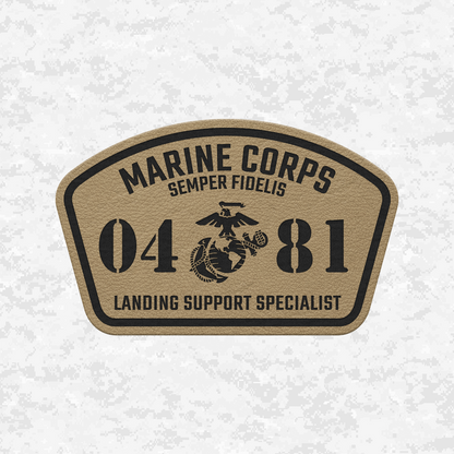 MOS 0481 Landing Support Specialist | Leather Patch | Velcro Backed