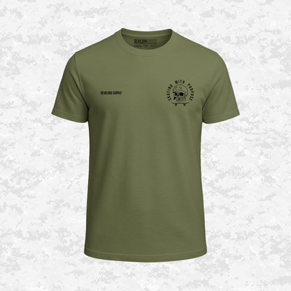 Skating With Purpose - Marine in Skate (marpat desert) | T-shirt