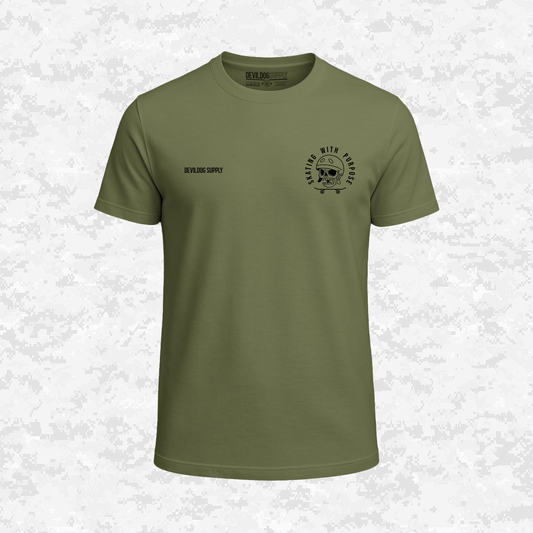 Skating With Purpose - Marine in Skate (marpat desert) | T-shirt