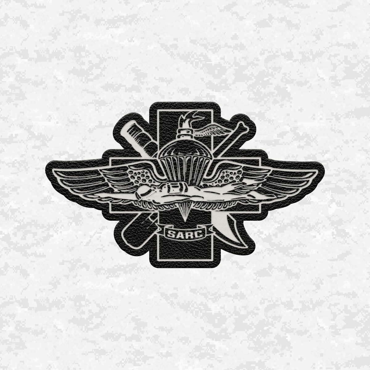 SARC Special Amphibious Reconnaissance Corpsman | Leather Patch | Velcro Backed