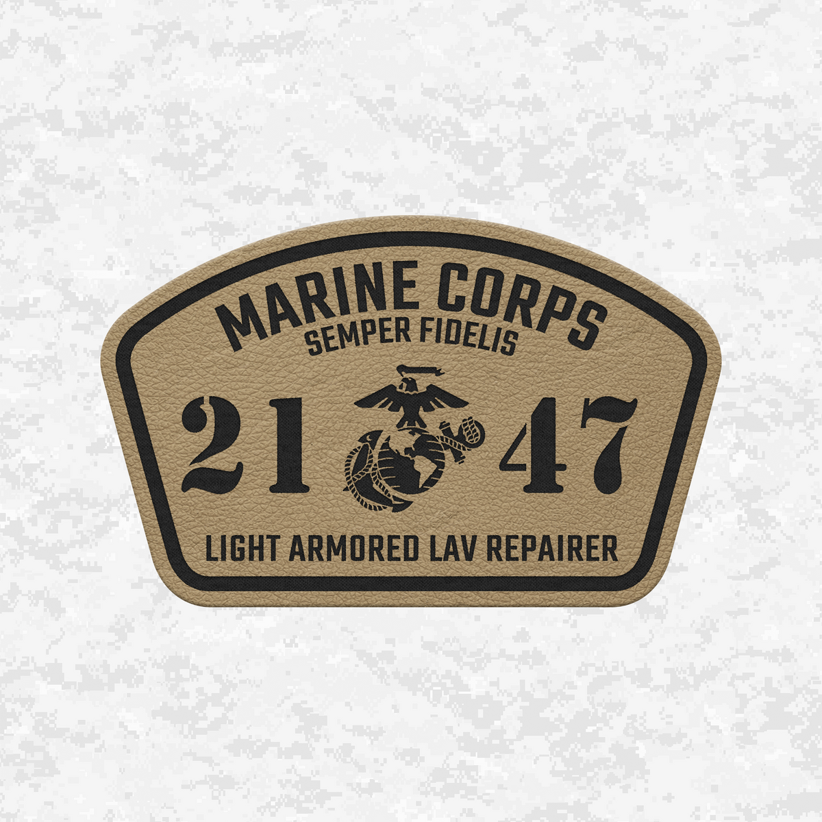 MOS 2147 Light Armored LAV Repairer | Leather Patch | Velcro Backed