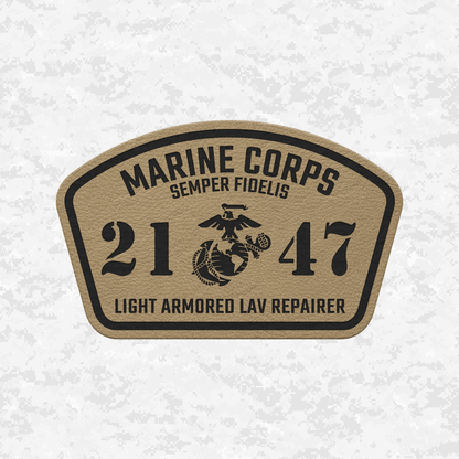 MOS 2147 Light Armored LAV Repairer | Leather Patch | Velcro Backed