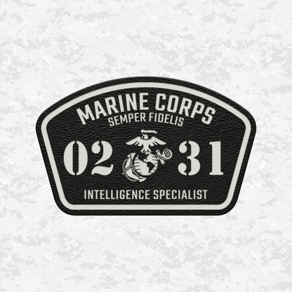 MOS 0231 Intelligence Specialist | Leather Patch | Velcro Backed