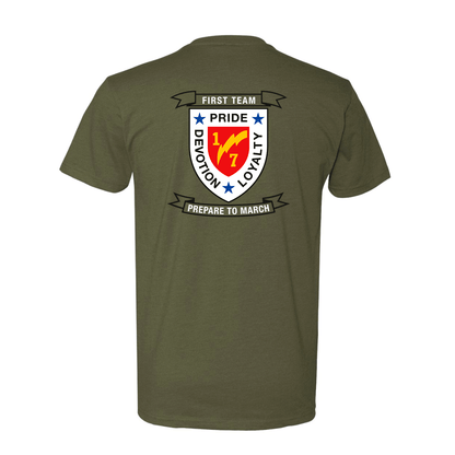 1st Battalion 7th Marines Unit "First Team" Shirt