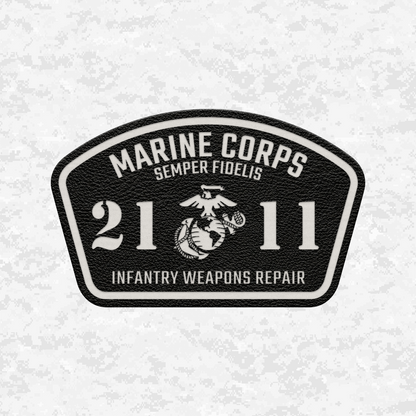 MOS 2111 Infantry Weapons Repair | Leather Patch | Velcro Backed