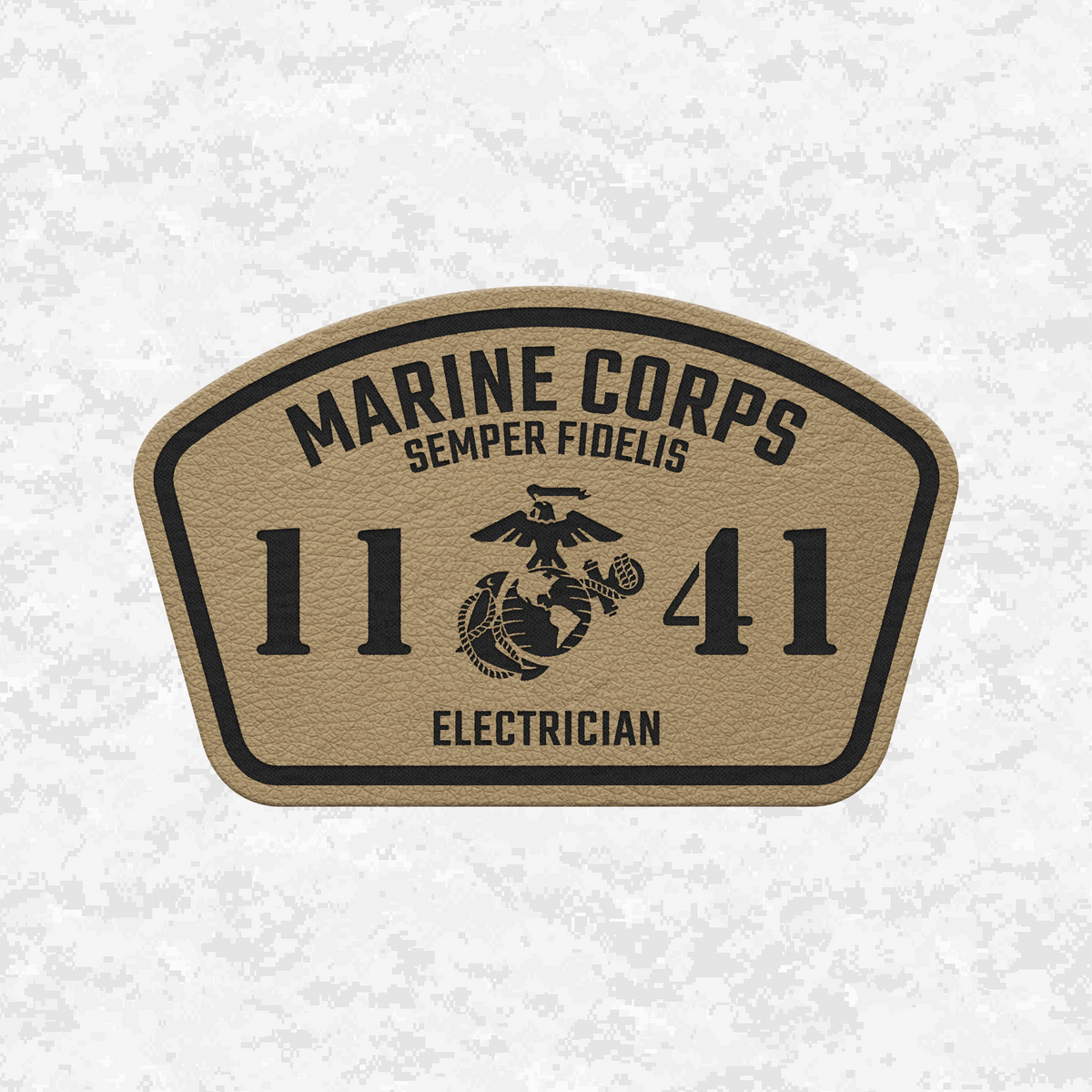 MOS 1141 Electrician | Leather Patch | Velcro Backed