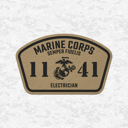 MOS 1141 Electrician | Leather Patch | Velcro Backed