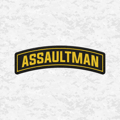 Assaultman Tab Insignia | Leather Patch | Velcro Backed