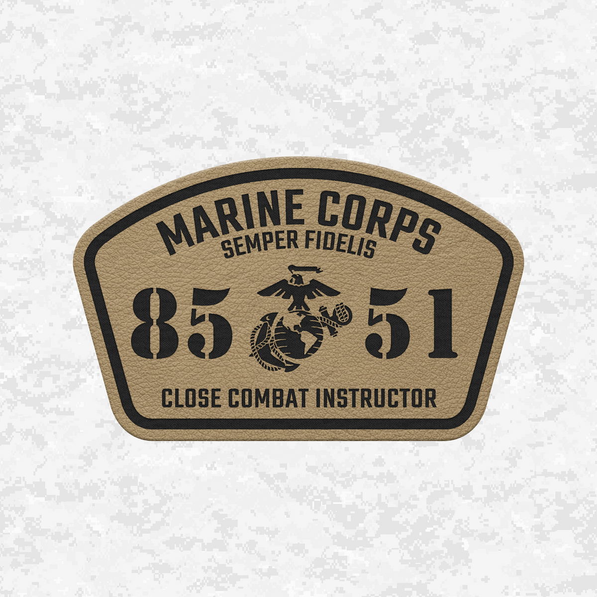 MOS 8551 Close Combat Instructor | Leather Patch | Velcro Backed