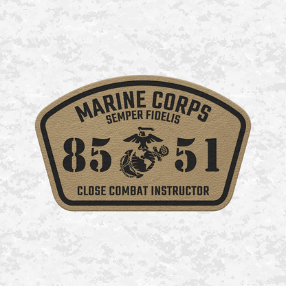 MOS 8551 Close Combat Instructor | Leather Patch | Velcro Backed