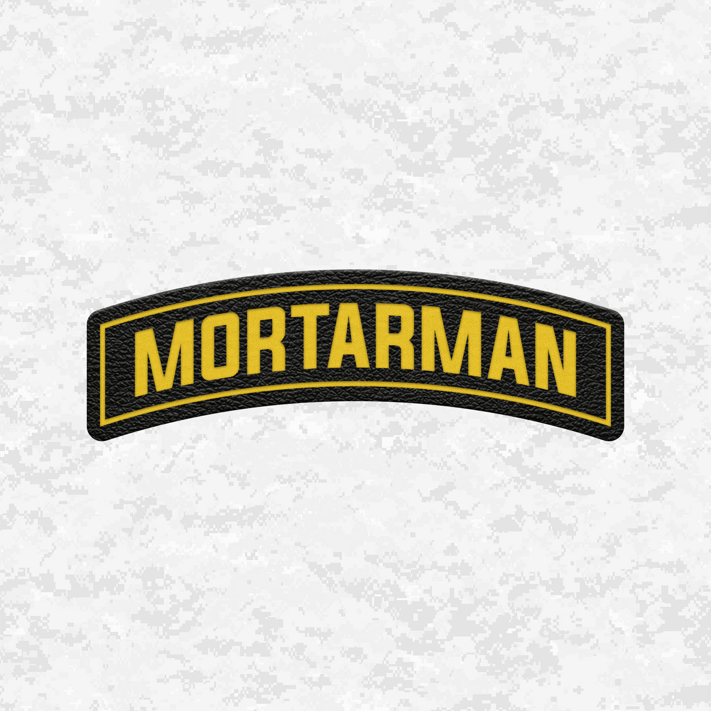 Mortarman Tab Insignia | Leather Patch | Velcro Backed