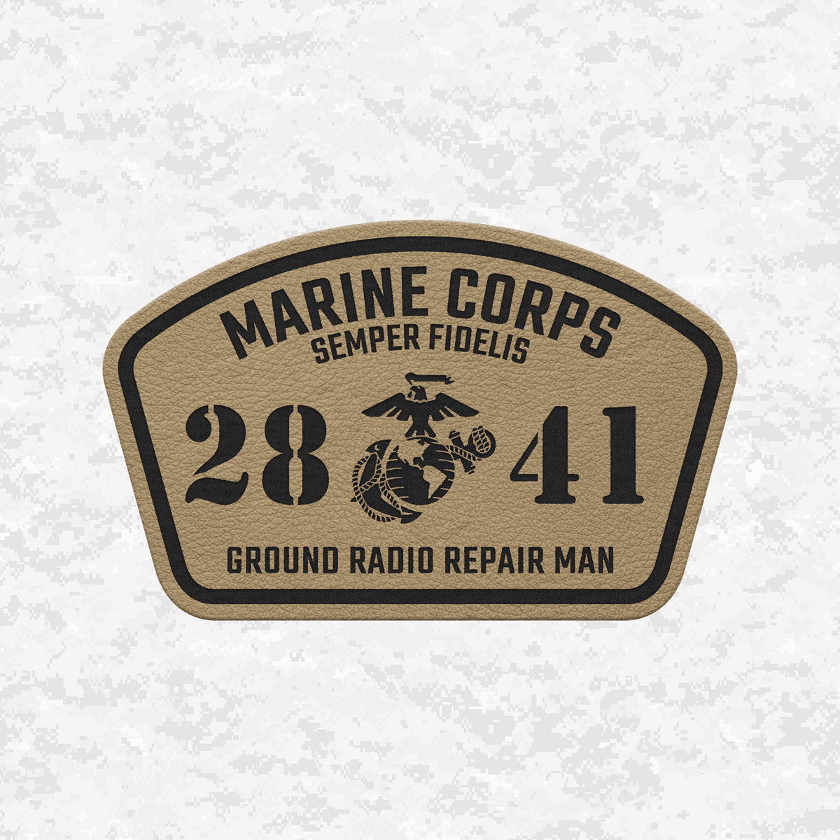 MOS 2841 Ground Radio Repair Man | Leather Patch | Velcro Backed