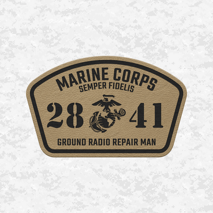 MOS 2841 Ground Radio Repair Man | Leather Patch | Velcro Backed