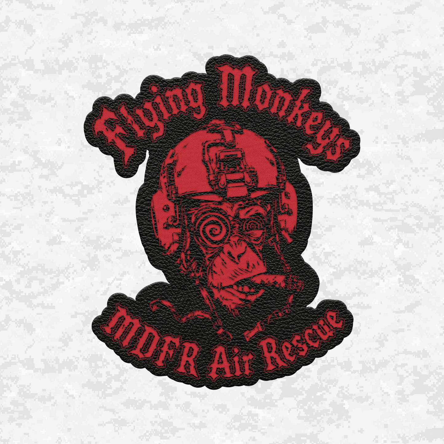 MDFR Air Rescue "Flying Monkeys" | Leather Patch | Velcro Backed