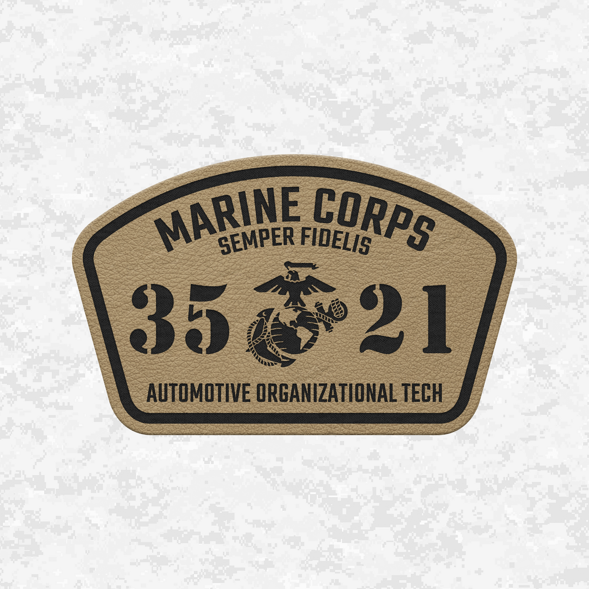 MOS 3521 Automotive Organizational Technician | Leather Patch | Velcro Backed