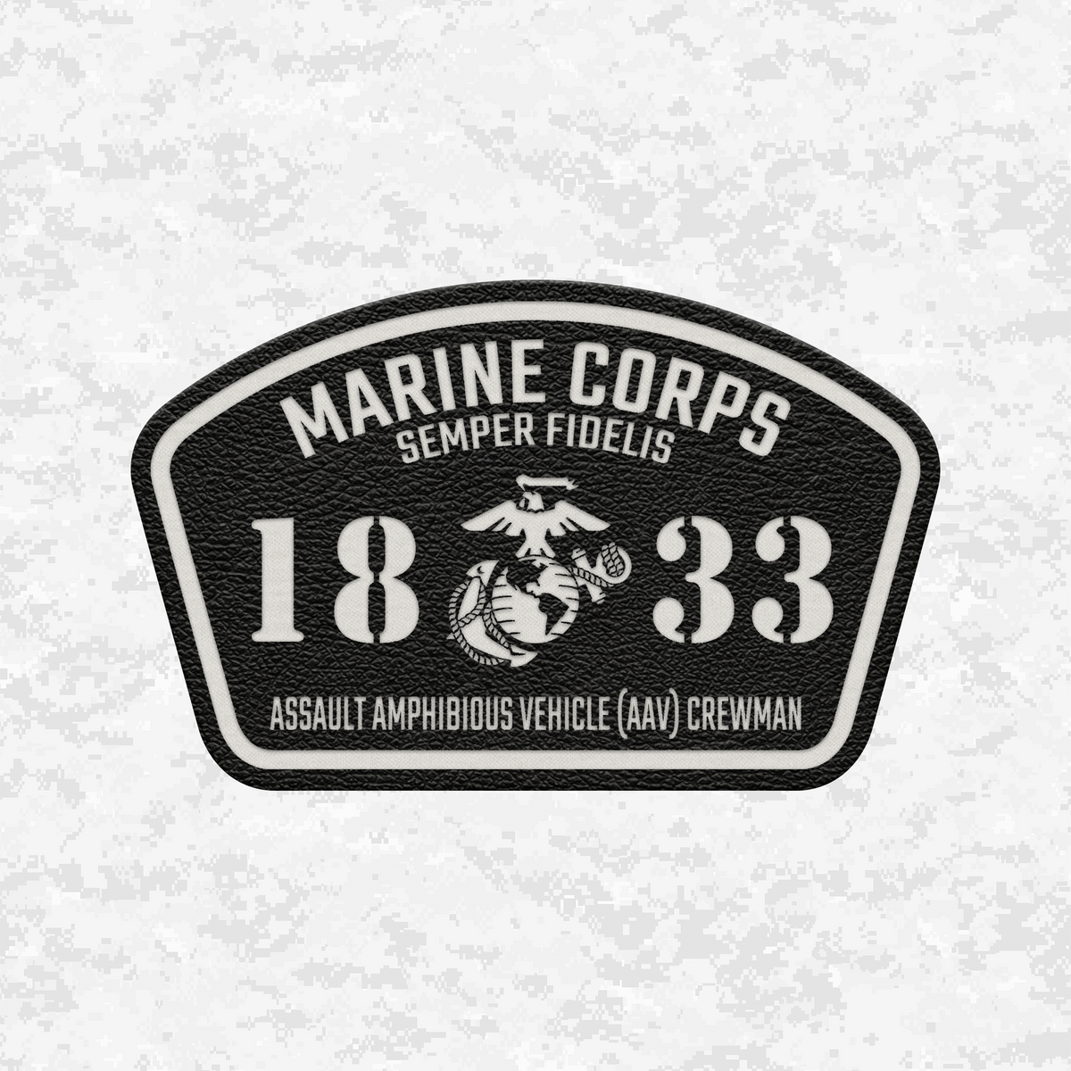 MOS 1833 Assault Amphibious Vehicle (AAV) Crewman | Leather Patch | Velcro Backed