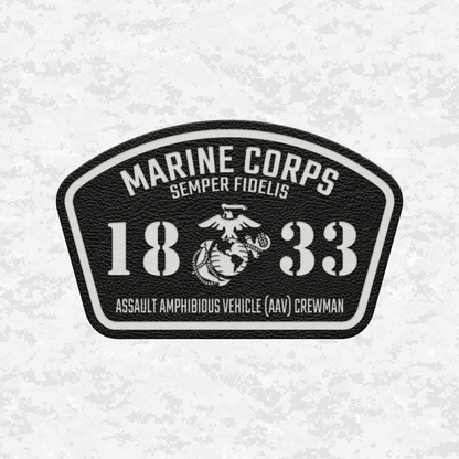 MOS 1833 Assault Amphibious Vehicle (AAV) Crewman | Leather Patch | Velcro Backed