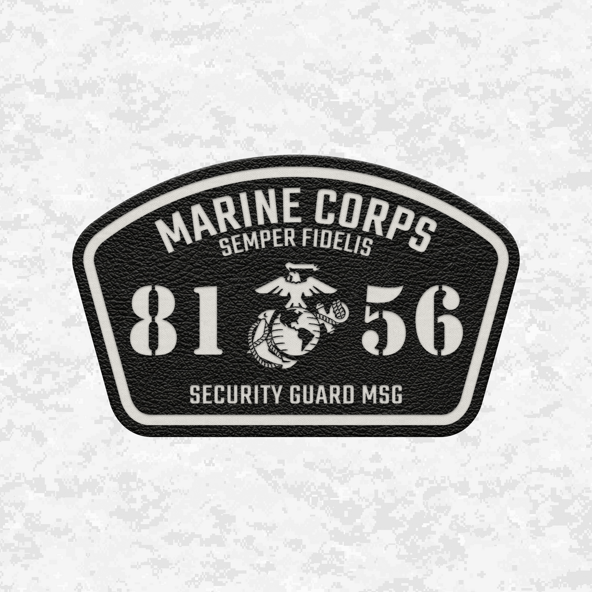 MOS 8156 Security Guard MSG | Leather Patch | Velcro Backed