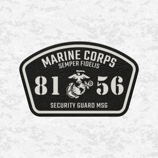MOS 8156 Security Guard MSG | Leather Patch | Velcro Backed