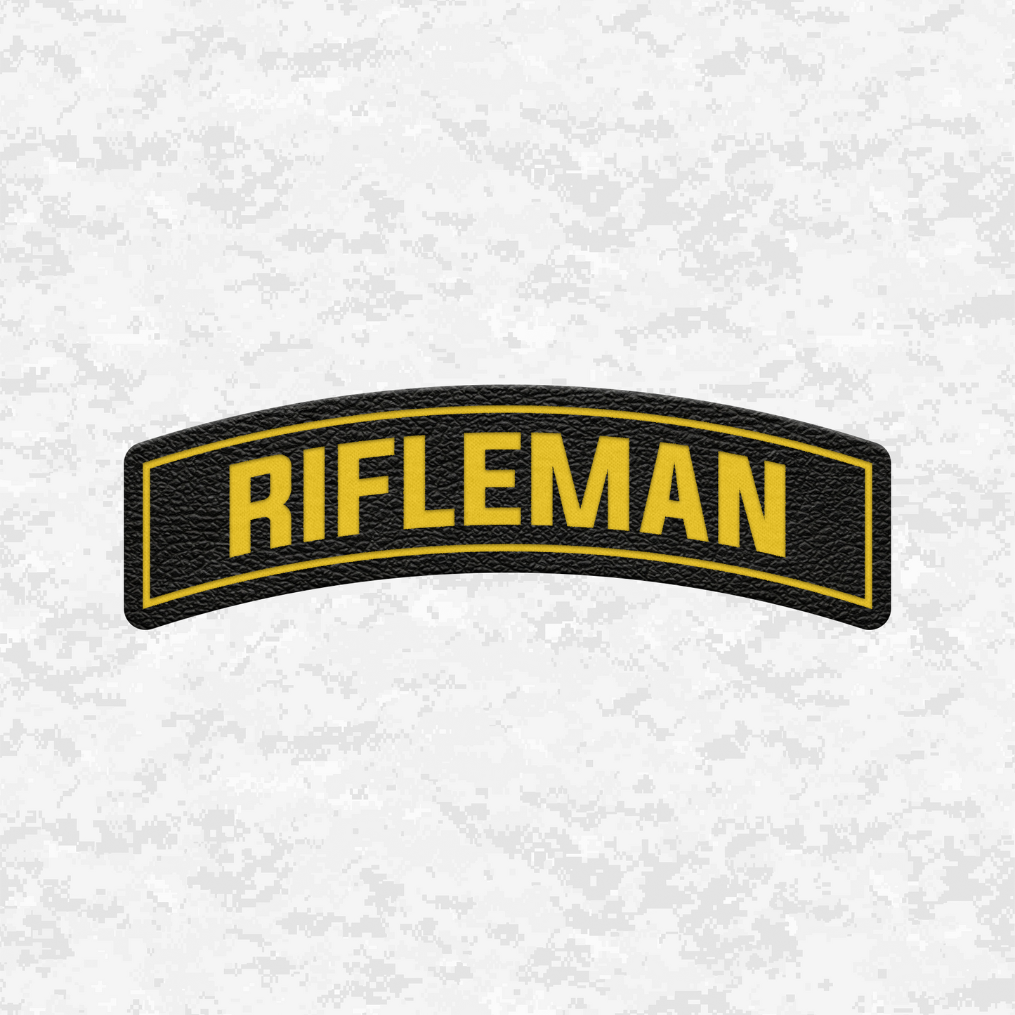 Rifleman Tab Insignia | Leather Patch | Velcro Backed