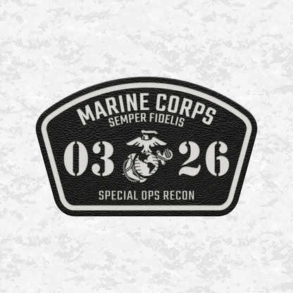MOS 0326 Reconnaissance Marine Parachutist/Freefall | Leather Patch | Velcro Backed