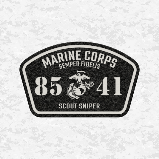 MOS 8541 Scout Sniper | Leather Patch | Velcro Backed