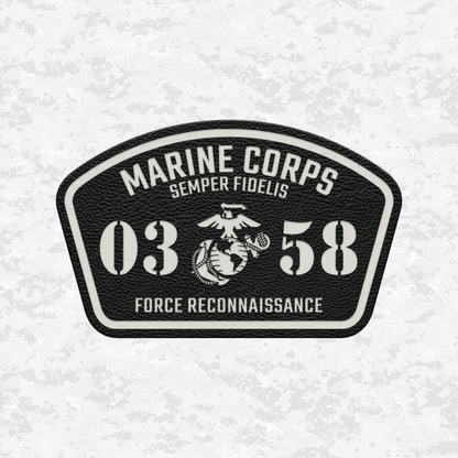 MOS 0358 Force Reconnaissance | Leather Patch | Velcro Backed