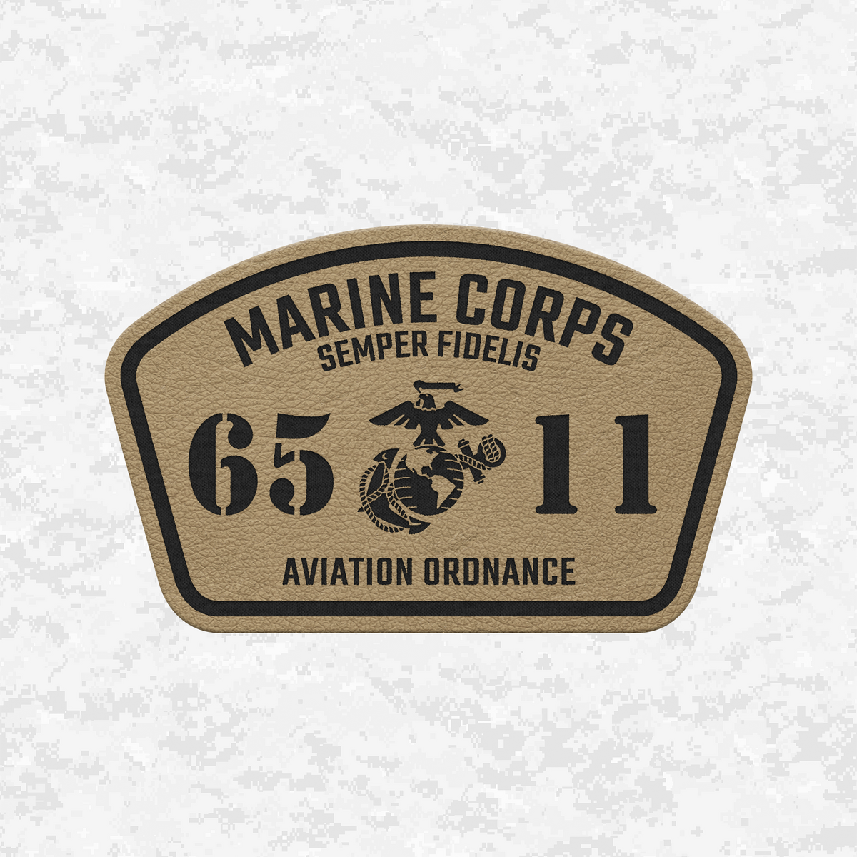 MOS 6511 Aviation Ordnance | Leather Patch | Velcro Backed