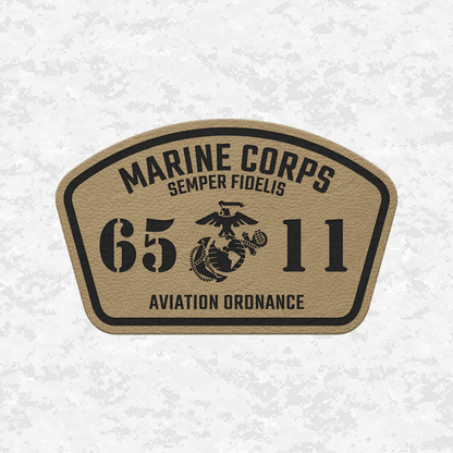 MOS 6511 Aviation Ordnance | Leather Patch | Velcro Backed