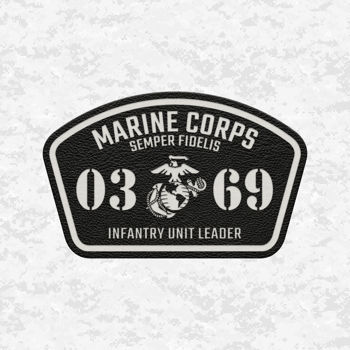 MOS 0369 Infantry Unit Leader | Leather Patch | Velcro Backed