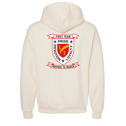 1st Battalion 7th Marines Unit "First Team" Hoodie