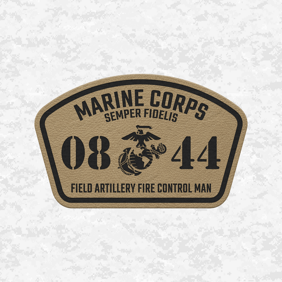 MOS 0844 Field Artillery Fire Control Man | Leather Patch | Velcro Backed