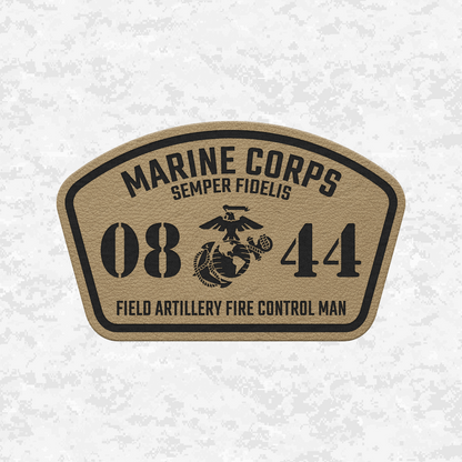MOS 0844 Field Artillery Fire Control Man | Leather Patch | Velcro Backed