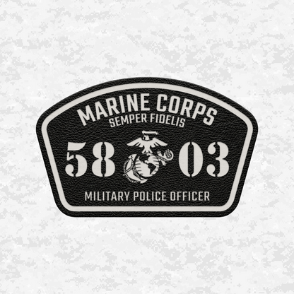 MOS 5803 Military Police Officer | Leather Patch | Velcro Backed