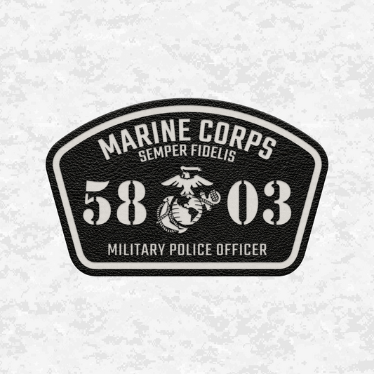 MOS 5803 Military Police Officer | Leather Patch | Velcro Backed