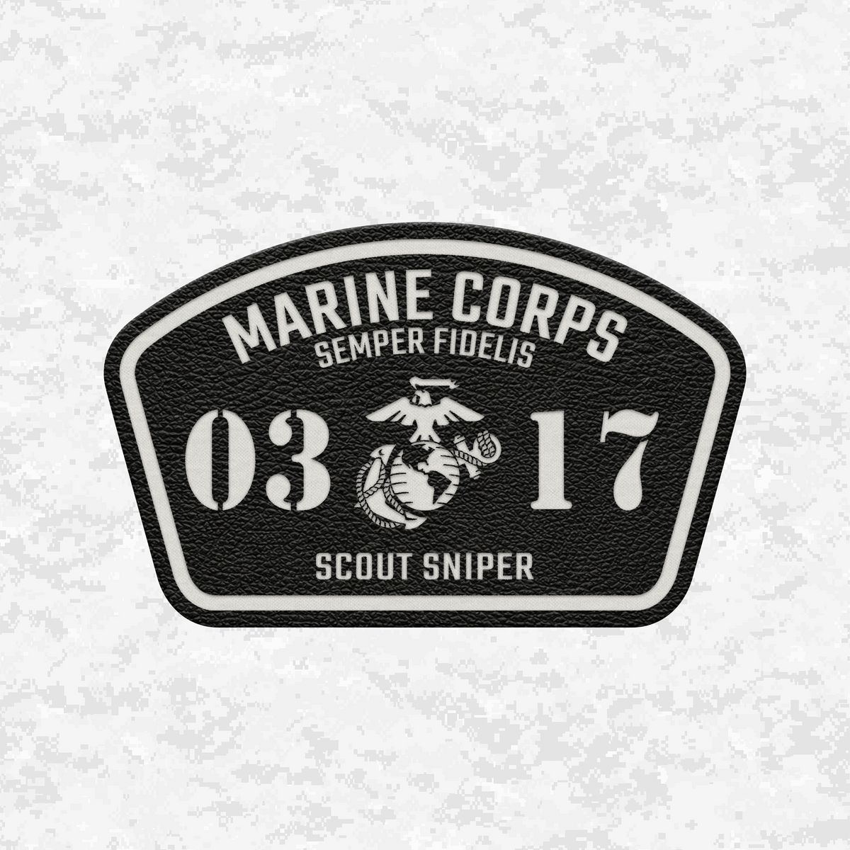 MOS 0317 Scout Sniper | Leather Patch | Velcro Backed