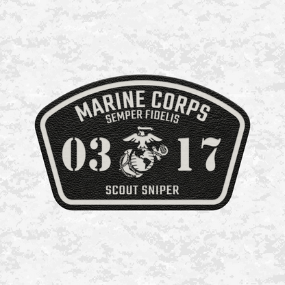 MOS 0317 Scout Sniper | Leather Patch | Velcro Backed