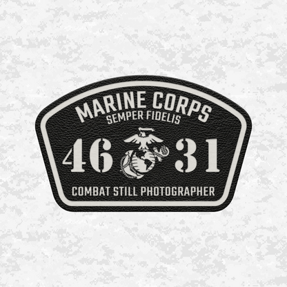MOS 4631 Combat Still Photographer | Leather Patch | Velcro Backed