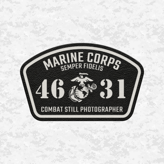 MOS 4631 Combat Still Photographer | Leather Patch | Velcro Backed