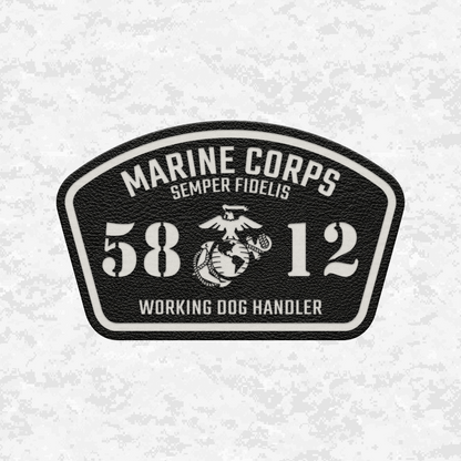 MOS 5812 Working Dog Handler | Leather Patch | Velcro Backed