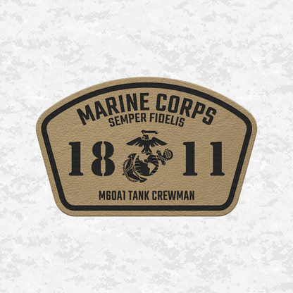 MOS 1811 M60A1 Tank Crewman | Leather Patch | Velcro Backed