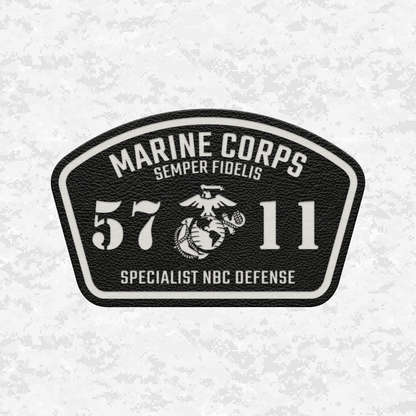 MOS 5711 Specialist NBC Defense | Leather Patch | Velcro Backed